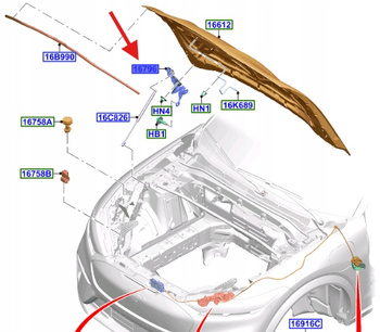 ZAWIAS MASKI LEWY FORD MUSTANG MACH-E 2020- 2505032 _ LJ8B-R16C965-AE