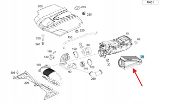 FILTR POWIETRZA MERCEDES C W205 OE A6510940404