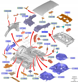 IZOLATOR BAGAŻNIKA FORD MONDEO MK5 2014- 1920965 _ DS73-A11169-BC