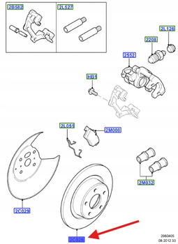 TARCZA HAMULCOWA TYŁ 2268030 _ 2T1J-2A315-BC