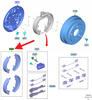 ZESTAW SZCZĘK HAMULCOWYCH TYŁ FORD FIESTA 2017- 2112555 _ KTH1BC-2200-AB