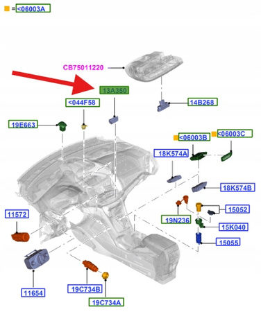 WŁĄCZNIK ŚWIATEŁ AWARYJNYCH BMAX FOCUS 2011- OE 1690881 _ AM5T-13A350-AA