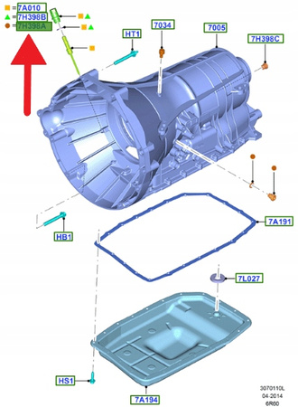 NASADKA SKRZYNI BIEGÓW 6-BIEG FORD MUSTANG RANGER 4666174 _ 6L2P-7H398-DA