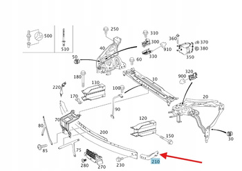 MOCOWANIE REFLEKTORA LEWY PRZÓD MERCEDES E klasa W207 OE A2076200185