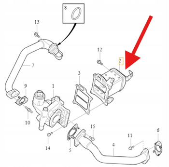 CHŁODNICA EGR 2.0 D4 VOLVO S60 V60 14- S90 V90 2017- XC90 XC60 OE 36003021
