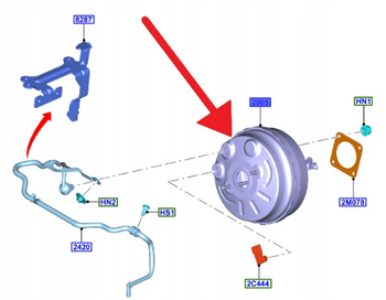 SERWO HAMULCA FORD FOCUS Mk4 2018- OE 2209244 _ KTJX61-2002-CEB