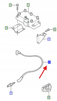 PRZEWÓD ZAPŁON CYKINDER 4-TY GRANADA SCORPIO 6630369 _ 919F-12280-DA
