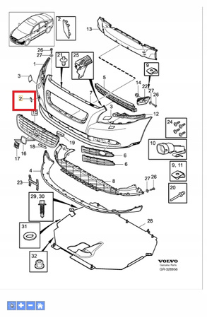 Volvo OE 39886277 zaślepka haka holowniczego
