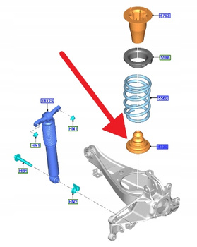 ODBÓJ DOLNY SPRĘŻYNY TYŁ L P FORD FOCUS KOMBI 2018- 2200490 _JX61-4002-AB