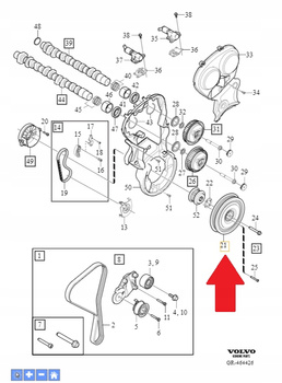 Koło pasowe wału Volvo OE 31401194