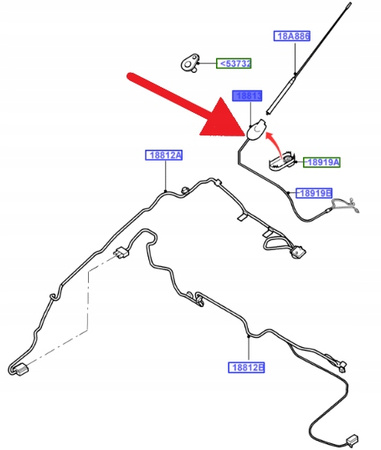 WSPORNIK ANTENY RADIA KUGA FOCUS MONDEO 2008- 1559268 _ 8S7T-18828-AC