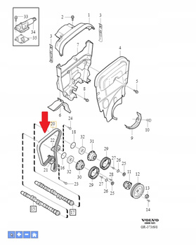 PASEK ROZRZĄDU B4 B5 VOLVO S60 V60 2011- V40 13- XC90 S40 V70 OE 8627484