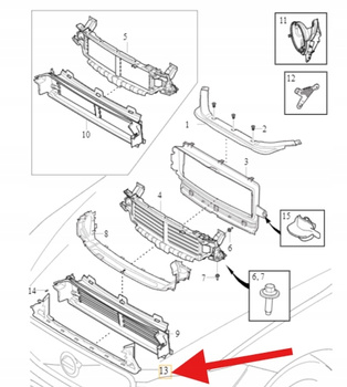 WLOT DOLNA KIEROWNICA POWIETRZA VOLVO XC60 2022- R-Design OE 32296082