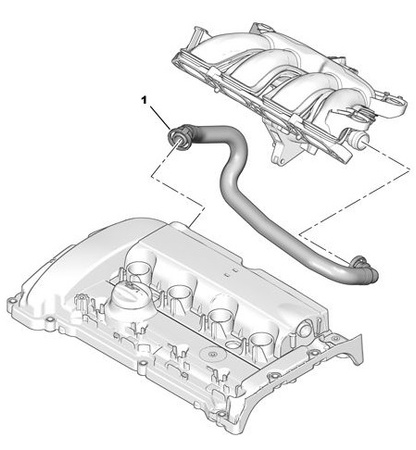 Citroen OE 1.4 1.6 VTi Przewód odmy 1192CR