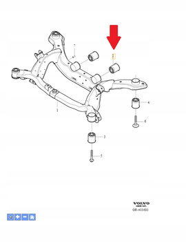 TULEJA TYLNEJ ŁAWY VOLVO V60 S60 S80 XC60 OE _ 31437736