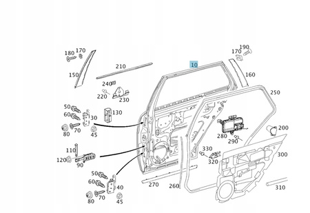 Mercedes E W211 211 Kombi Drzwi Tylne Prawe