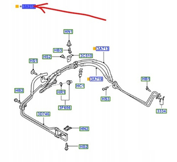 PRZEWÓD WSPOMAGANIA FORD FOCUS Mk2 ANGLIK 2003-11 _ 1747039 _ 4M51-3A212-BJ
