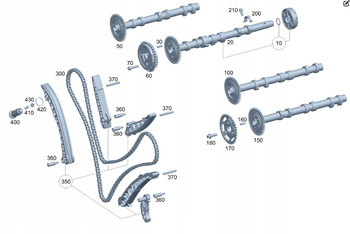 ZESTAW ROZRZĄDU MERCEDES 350D SILNIK 642