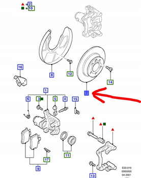 TARCZA HAMULCOWA TYŁ FORD GALAXY Mk2 2000-2006_1140278_YM21-2A315-AB