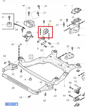 Poduszka silnika Volvo OE 31277313
