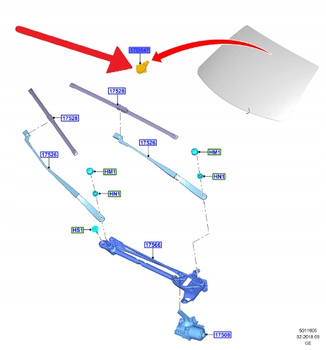 CZUJNIK DESZCZU PRZÓD KUGA PUMA FIESTA FOCUS 2018- 2499325 _ LU5T-17E428-CA
