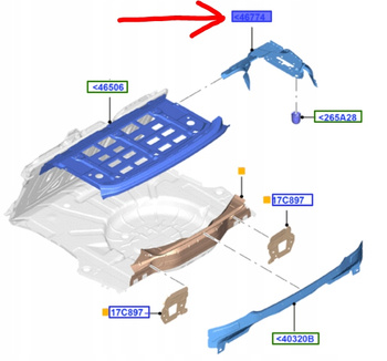 WZMOCNIENIE POSZYCIA TYŁU PRAWY FORD FOCUS Mk3 SEDAN _1730499_PBM51-F46644-AD