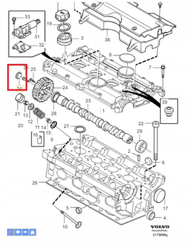 Zaślepka wałka rozrządu Volvo S/V40