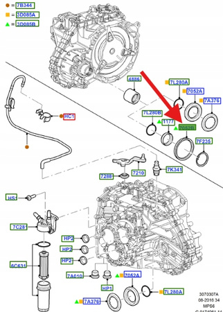 USZCZELNIACZ PRAWY PÓŁOSI MPS6 FORD KUGA 2010- OE 1728790 _ 9U3R-3K169-CB