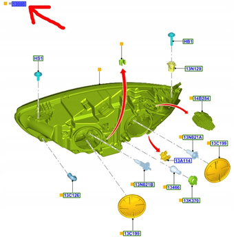 REFLEKTOR HALOGENOWY PRAWY PRZÓD CUSTOM 2018- 2481753 _ JK21-13W029-DJ