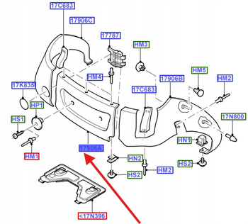 ZDERZAK TYLNY ŚRODEK KA 1999- 2008 1117242 _ XS51-17866-DGXWAA
