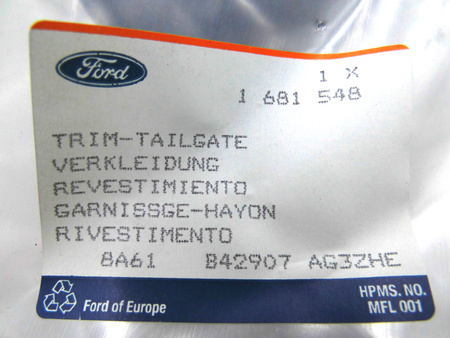 LISTWA BOCZKU KLAPY TYŁ LEWA FORD FIESTA Mk7 2008- 1681548  _  8A61-B42907-AG3ZHE