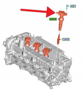 CEWKA ZAPŁONOWA 2.5L FORD SMAX CUSTOM KUGA 2020- 2402465 _ LX6E-12A375-BA