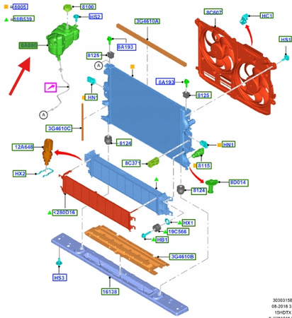 ZBIORNIK NADMIAROWY MONDEO 2014-22 1863539 _ DG93-8A080-BA