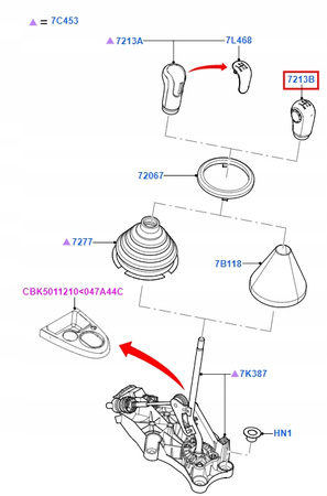 GAŁKA ZMIANY BIEGÓW FORD FOCUS MK2 2004-2008