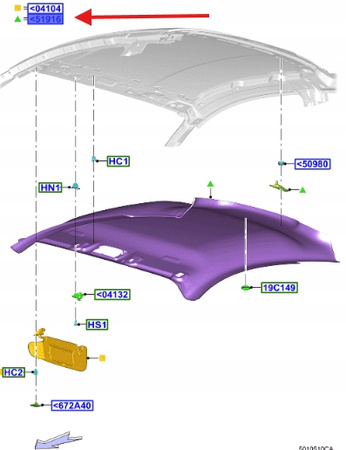 PODSUFITKA FORD MUSTANG MK6 2015- COUPE OE 2540580 _ JR3B-6351968-CE3ZHE
