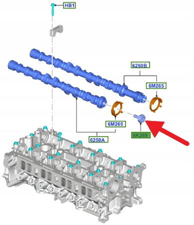 SPRZĘGŁO NAPĘDU WAŁKA ROZRZĄDU FORD MUSTANG KUGA 5259491 _ DB5E-6K269-AA