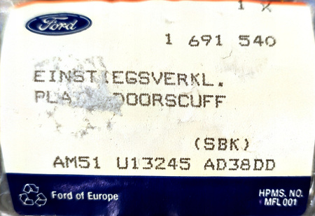 LISTWA BRZEGU DRZWI LEWY TYŁ FORD C-MAX Mk2 _ 1691540 _ AM51-U13245-AD38DD