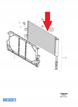 Chłodnica klimatyzacji Volvo OE 32339859