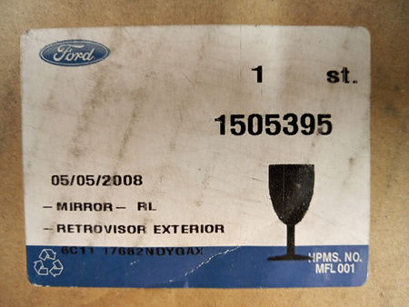 FORD OE - 1505395 LUSTERKO ZEWNĘTRZNE RH _1505395 _ 6C11-17682-NDYGAX 