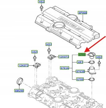KOREK WLEWU OLEJU FORD KUGA FOCUS SMAX 2.5L 1388502 _ 6G9N-6N609-AA