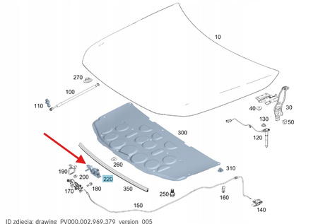 WŁĄCZNIK OTWARCIA MASKI CZUJNIK MERCEDES CLA A EQB GLB OE A1779059900