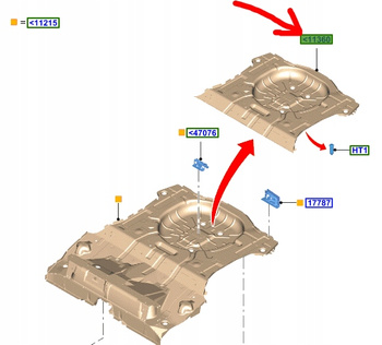 PODŁOGA BAGAŻNIKA FORD C-MAX Mk2 FOCUS Mk3 2010- 1687259 _ AV61-R11360-AA