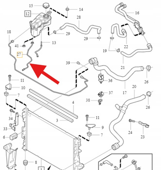 PRZEWÓD ZBIORNIKA WYRÓWNAWCZEJ B4 B5 B6 D4 D5 VOLVO S60 V60 XC60 31274900