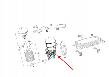 PODSTAWA OBUDOWA FILTRA OLEJU WKŁAD DIESEL M642 MERCEDES OE A642180141064