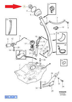 Korek wlewu paliwa Volvo OE 31261716 Benzyna