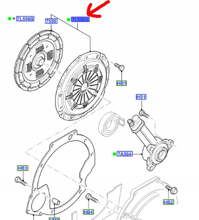 SPRZĘGŁO 1.8 TDCI FORD FOCUS Mk1 2001- CONNECT _1354394_RM3S41-7540-F1A