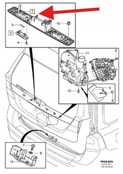PRZYCISK KLAMKA MIKROSTYK KLAPY TYŁ VOLVO V70 XC70 08- XC90 03- OE 31253018
