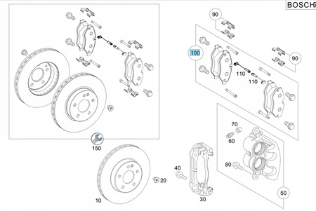 Mercedes-Benz OE A 006 420 43 20 zestaw klocków hamulcowych