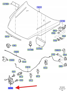 ZACZEP ZAMEK MASKI FORD MONDEO MK4 2010- 2014 1694298 _ BS7A-16700-BA