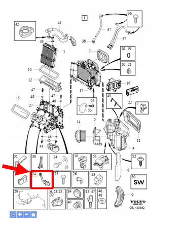 CZUJNIK TEMPERATURY PAROWNIKA VOLVO XC90 XC60 S90 S60 V90 OEM/OE 31404456